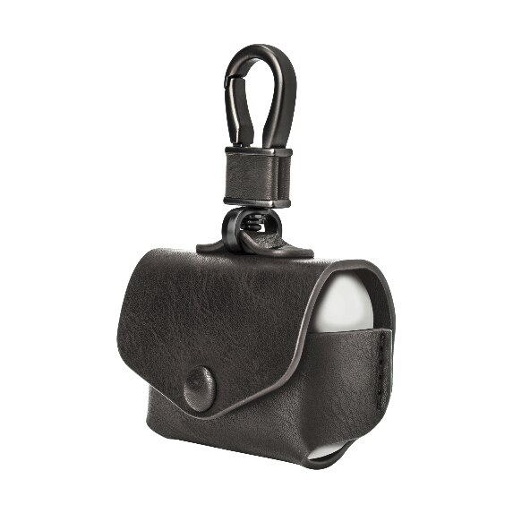 Husa din piele pentru Apple Airpods Pro, SwitchEasy Wrap, gri inchis